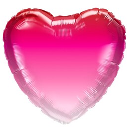 18 inch Pink Ombre fóliový balón srdce 46cm