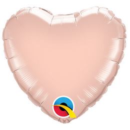 9 inch ružovo zlatý fóliový balón v tvare srdca