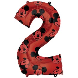 Balón fóliový narodeninové číslo 2 - Mickey Mouse 66 cm