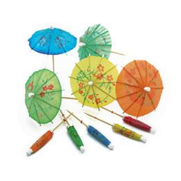 Kokteilové dáždniky - farebné, mini, 10 ks
