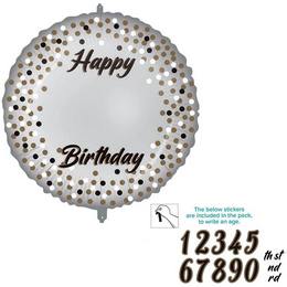 18 inch Personalised Milestone fóliový balón s meniteľnými číslami k narodeninám
