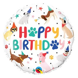 18 inch Birthday Party Puppies fóliový narodeninový balón 