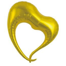 30 inch Ibrex Elegant Metallic Gold fóliový balón srdce na plnenie héliom