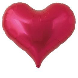 25 inch Ibrex Jelly Metallic Red fóliový balón srdce na plnenie héliom