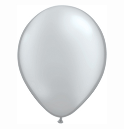 11 inch strieborný metalický latexový balón (100 ks/bal)