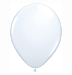 11 inch biely štandardný latexový balón (6 ks/bal)