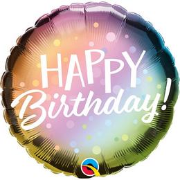 Pestrofarebný fóliový narodeninový balón Happy Birthday - 46 cm