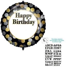 18 inch Personalised- popisovateľný fóliový narodeninový balón 