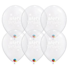 Priesvitné gumené narodeninové balóny, 25 ks, 28 cm