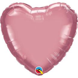 Svetlofialový (Chrome)  fóliový  balón v tvare srdca, 46 cm