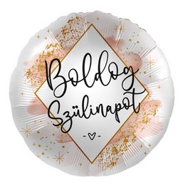 17 inch Boldog Szülinapot trendy elegantný fóliový balón 