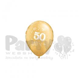 11 inch 50-A-Round Metallic Gold zlaté latexové balóny 6ks