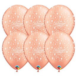 11 inch latex balóny na svadbu s nápisom Sok Boldogságot 25 ks, 28 cm