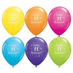 11 inch Shi. St. Ast. balón s maďarským nápisom Boldog 11. Szülinapot (6 ks/balenie)