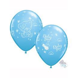 11 inch Tiny Tatty Teddy Baby Boy Pale Blue balón (25 ks/balenie)