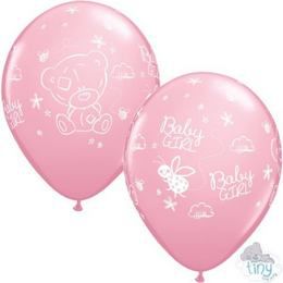 11 inch Tiny Tatty Teddy Baby Girl Pink balón (25 ks/balenie)