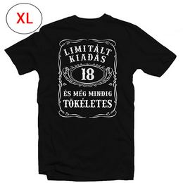 18-as Limitált Kiadás narodeninové tričko s maďarským nápisom a číslom 18, veľkosť XL