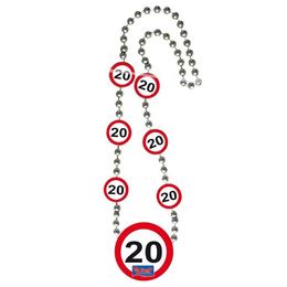 Narodeninový party náhrdelník so vzorom obmedzovača rýchlosti s číslom 20