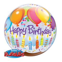 22 inch balón bubbles na narodeniny Birthday Balloons & Candles
