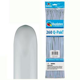 260Q Silver (Metallic) Q-Pak party modelovacie balóny (50 ks/balenie)