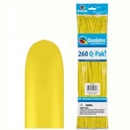 260Q Yellow  (Standard) Q-Pak party modelovacie balóny (50 ks/balenie)