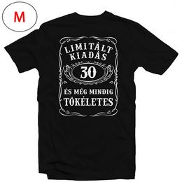 30-as Limitált Kiadás narodeninové tričko s maďarským nápisom a číslom 30, veľkosť M