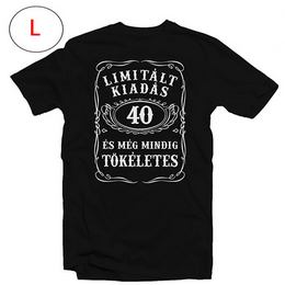 40-es Limitált Kiadás narodeninové tričko s maďarským nápisom a číslom 40, veľkosť L