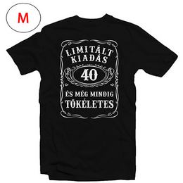 40-es Limitált Kiadás narodeninové tričko s maďarským nápisom a číslom 40, veľkosť M