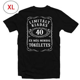 40-es Limitált Kiadás narodeninové tričko s maďarským nápisom a číslom 40, veľkosť XL