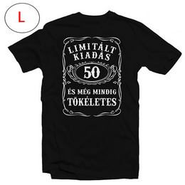 50-es Limitált Kiadás narodeninové tričko s maďarským nápisom a číslom 50, veľkosť L