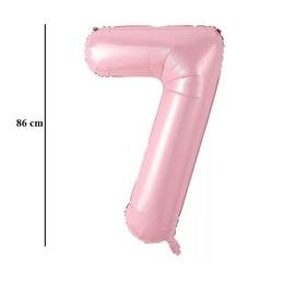 Baby ružový fóliový balón číslo 7, 86 cm 