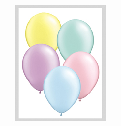 5 inch pastelový perleťový mix latexový balón (100 ks/bal)