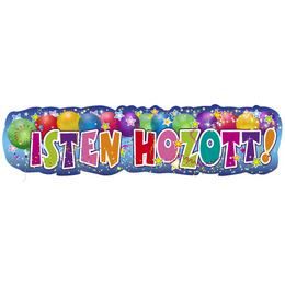 Banner s maďarským nápisom Isten Hozott! - 90 cm x 22 cm