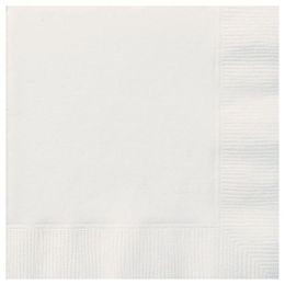 Biele papierové party servítky - 33 cm x 33 cm, 20 ks