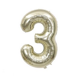 34 inch White Gold  Shape fóliový balón číslo 3