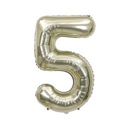 34 inch White Gold  Shape fóliový balón číslo 5