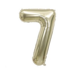 34 inch White Gold  Shape fóliový balón číslo 7