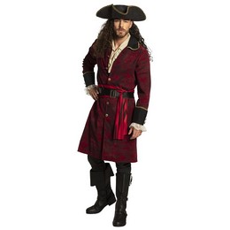 Bordový pánsky pirátsky kostým, veľkosť XXL
