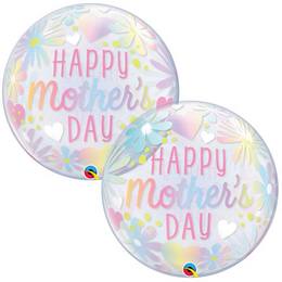 22 inch Mother's Day Floral Pastel bubble balón ku Dňu matiek 