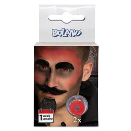 Červené čertovské kontaktné šošovky