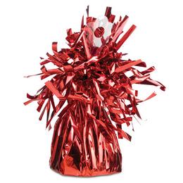 Červené závažie na balóny so strapcami - 170 g