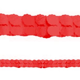 Girlanda - červená, papierová, 3,6 m