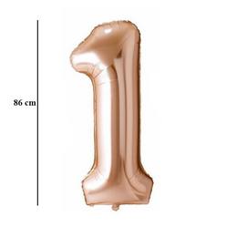 Champagne zlatý fóliový balón číslo 1, 86 cm 