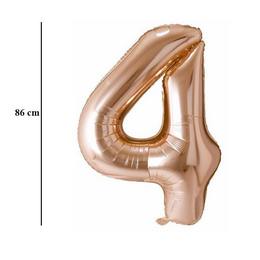 Champagne zlatý fóliový balón číslo 4, 86 cm 