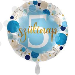 17 inch fóliový chlapčenský balón s nápisom  5. Szülinap 