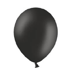 11 inch Pastel Black - čierny okrúhly balón (100 ks v balení)