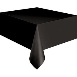 Party obrus - čierny, plastový, 137 x 274 cm