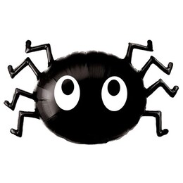 Čierny veľký pavúk fóliový balón, 99 cm