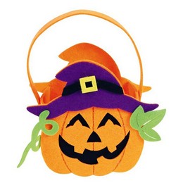 Detská flísová taštička na Halloween s tekvicovým motívom 