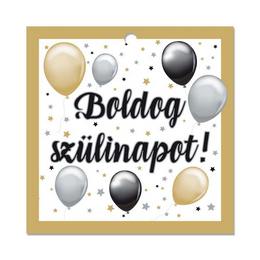 Eleganté eko závažie k balónom s nápisom Boldog Szülinapot! 